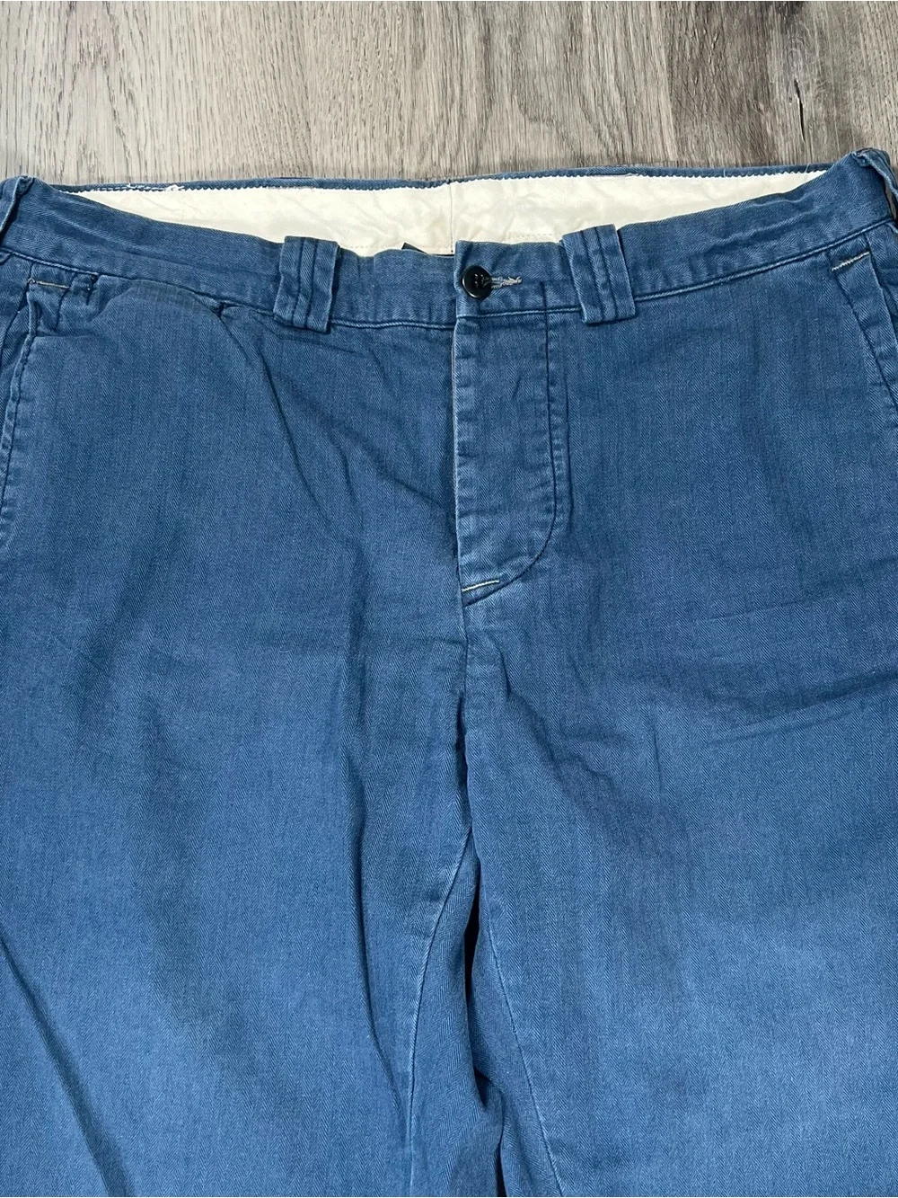 Polo Ralph Lauren LTD Military Crew Officer Trousers Mens 34x29 Blue ButtonFly